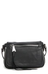 Aimee Kestenberg Sorrento Leather Crossbody Bag In Black W/ Silver