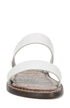 Sam Edelman Gala Two Strap Slide Sandal In Bright White