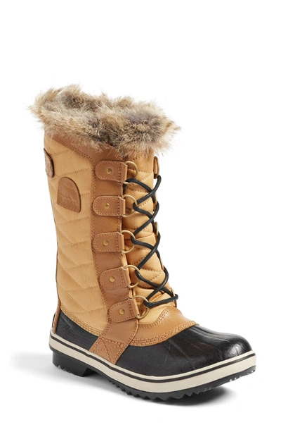 Sorel 'tofino Ii' Faux Fur Lined Waterproof Boot In Curry