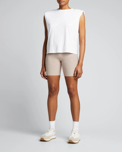 Beyond Yoga High-waisted Biker Shorts In Chai