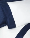Polo Ralph Lauren Organic Sateen Border Standard Pillowcase In Navy