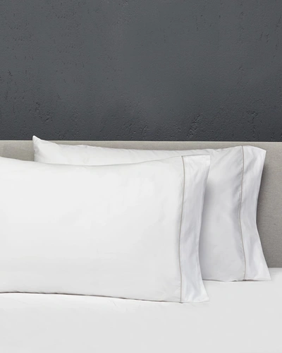 Signoria Firenze Luce Pillowcases, Set Of 2 In White/pearl
