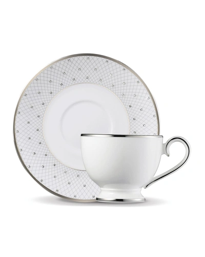 Prouna Princess Teacup & Saucer In Platinum