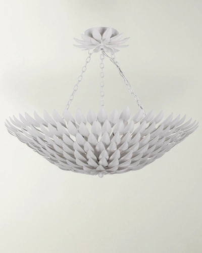 Crystorama Broche 6-light Matte White Ceiling Mount