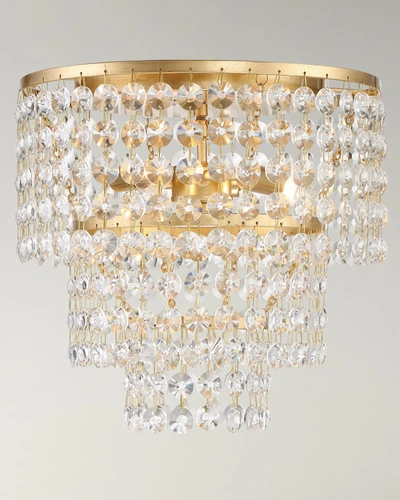 Crystorama Gabrielle 3-light Ceiling Mount In Gold