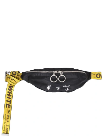 Off-white Pouch With Logo In Black