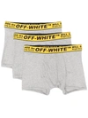 Off-white Off White Classic Industrial Tri Pack Boxer Shorts In Giallo