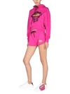 Versace Shorts With Greek Logo Patch In Fuchsia