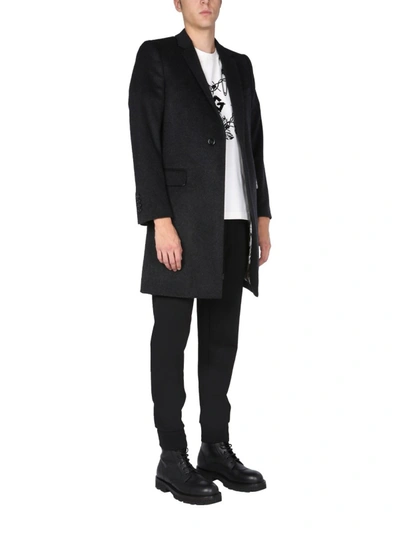 Dolce & Gabbana Single-breasted Velours Jacket In Black