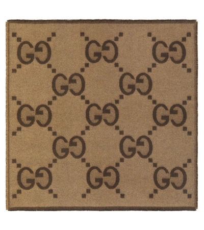 Gucci Baby Cashmere Blanket In Brown