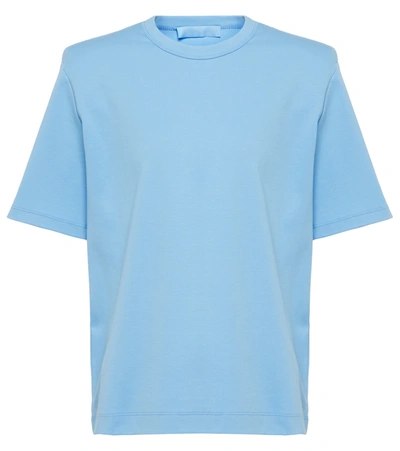 Wardrobe.nyc Shoulder Pad T-shirt In Mid Blue