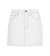 Wardrobe.nyc Denim Miniskirt In White