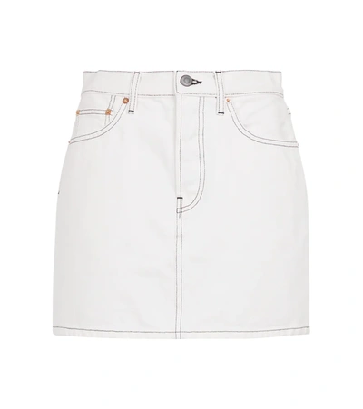 Wardrobe.nyc Denim Miniskirt In White