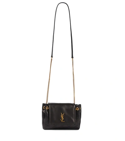 Saint Laurent Nolita Mini Leather Shoulder Bag In Nero