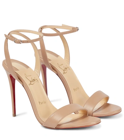 Christian Louboutin Loubigirl 100 Leather Sandals In Pink