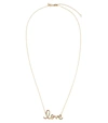 Sydney Evan Love 14kt Gold Necklace With Sapphires In Yellow Gold/multi
