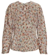 VINCE PRINTED PLEATED BLOUSE,P00634300