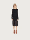 Ferragamo Viscose Dress In Black