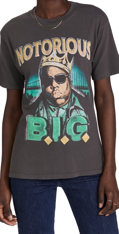 Daydreamer Notorious B.i.g. Crown Weekend Tee In Washed Black