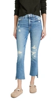 MOTHER THE INSIDER CROP STEP FRAY JEANS,MOTHR21471