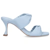 Aquazzura Twist 95 Sandals In Soft Leather In 蓝色
