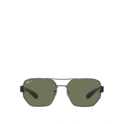 Ray Ban Ray-ban Womens Grey Rb3672 Logo-plaque Metal Sunglasses In .