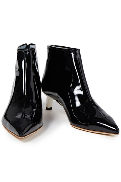 Rejina Pyo Patent-leather Ankle Boots In Black
