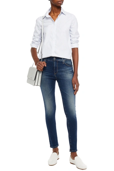 Ag Farrah High-rise Skinny Jeans In Blue