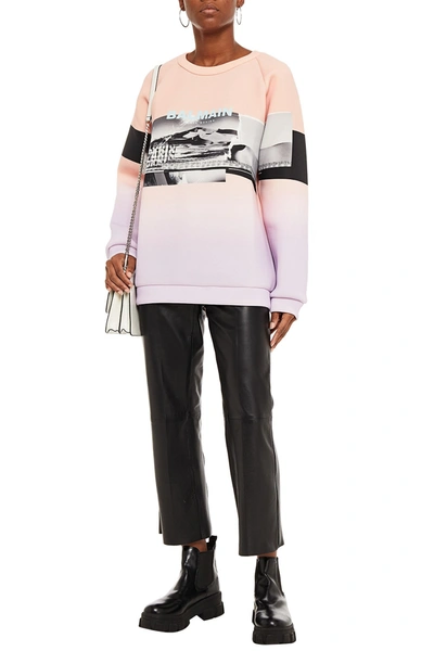 Balmain Printed Scuba Sweatshirt In Pink