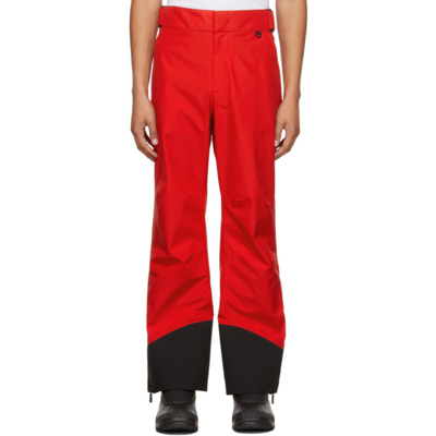 Moncler Red Snowboard Pants In 453 Red