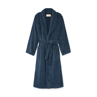 Cleverly Laundry Terry Toweling Robe In Navy