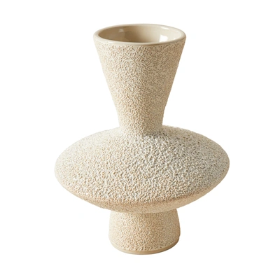 Marloe Marloe Stevie Glazed Ceramic Vase In Lava,bone