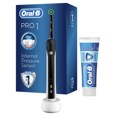 Oral B Oral-b Pro 1 650 Electric Toothbrush And Toothpaste - Black