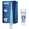 ORAL B ORAL-B PRO 1 650 ELECTRIC TOOTHBRUSH AND TOOTHPASTE - TURQUOISE