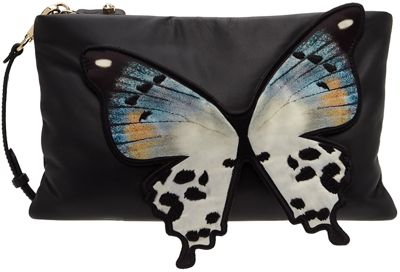 Sophia Webster Butterfly Wrist Clutch Bag In Black