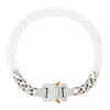 Alyx Silver & White Ceramic Buckle Chain Necklace In Whitewth0001