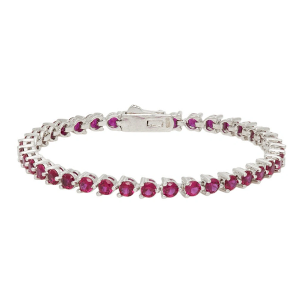 Numbering Purple & Silver #3910 N-dia Tennis Bracelet In