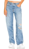 Grlfrnd Bella Low Rise Boyfriend In Blue