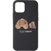Palm Angels Spray Bear Iphone Case 12 Pro Black Black In Black/brown