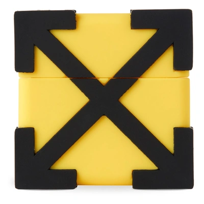 Off-white Arrow Airpods Case Yellow And Black Yellow And Black In Yellow,black