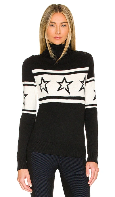Perfect Moment Chopper Star Roll-neck Merino-wool Sweater In Black