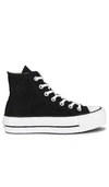 Converse Black Chuck Taylor All Star Platform High-top Sneakers In Black