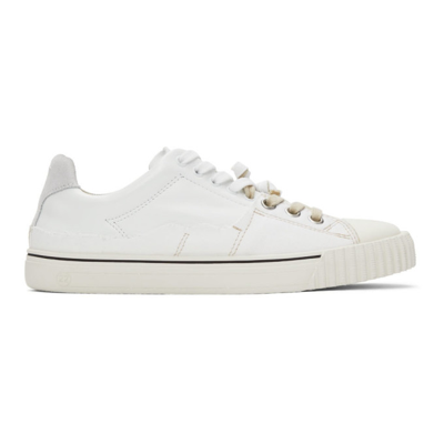 Maison Margiela Evolution Trainers In Canvas And Leather In White