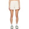 Alo Yoga Off-white Ribbed Muse Shorts In Ivory