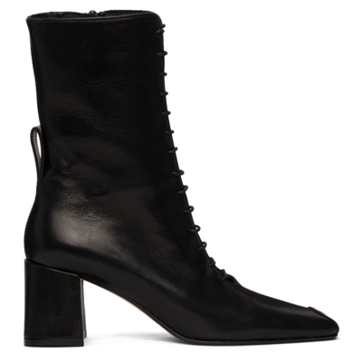 Miista Bette Lace-up Ankle Boots In Black