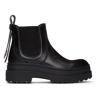 RED VALENTINO BLACK LEATHER CHELSEA BOOTS