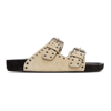 Isabel Marant Lennyo Embellished Suede Sandals In Ivory