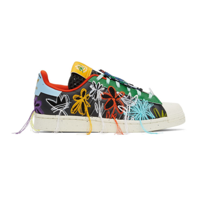 Adidas Originals Black Sean Wotherspoon Edition Superearth Superstar Sneakers In Multicolor