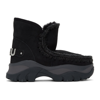 MOU BLACK CHUNKY BOOTS