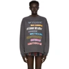 We11 Done Logo Print Sweatshirt - Women's - Cotton/polyester/polyurethane In Charcoal